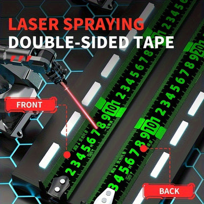 High-Precision Self-Locking Fluorescent Steel Tape Measure Set - 5.0meter & 7.0meter, Durable, Anti-Drop Design with Protective Case, Ideal for Home Use