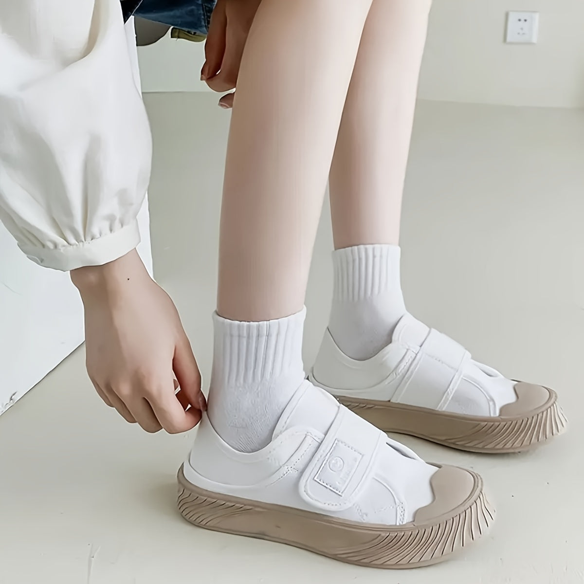 6 Pairs CozyFit Women's Winter Short Tube Socks - Soft Polyester Knit Sports Ankle Socks with Spandex, Solid Color, Comfortable Casual Daily Wear
