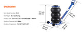 SucceBuy Air Jack 3 Ton Triple Bag Air Jack w/ Six Steel Pipes Pneumatic Jack w/ Adjustable Long Handles for Car Garage Repair