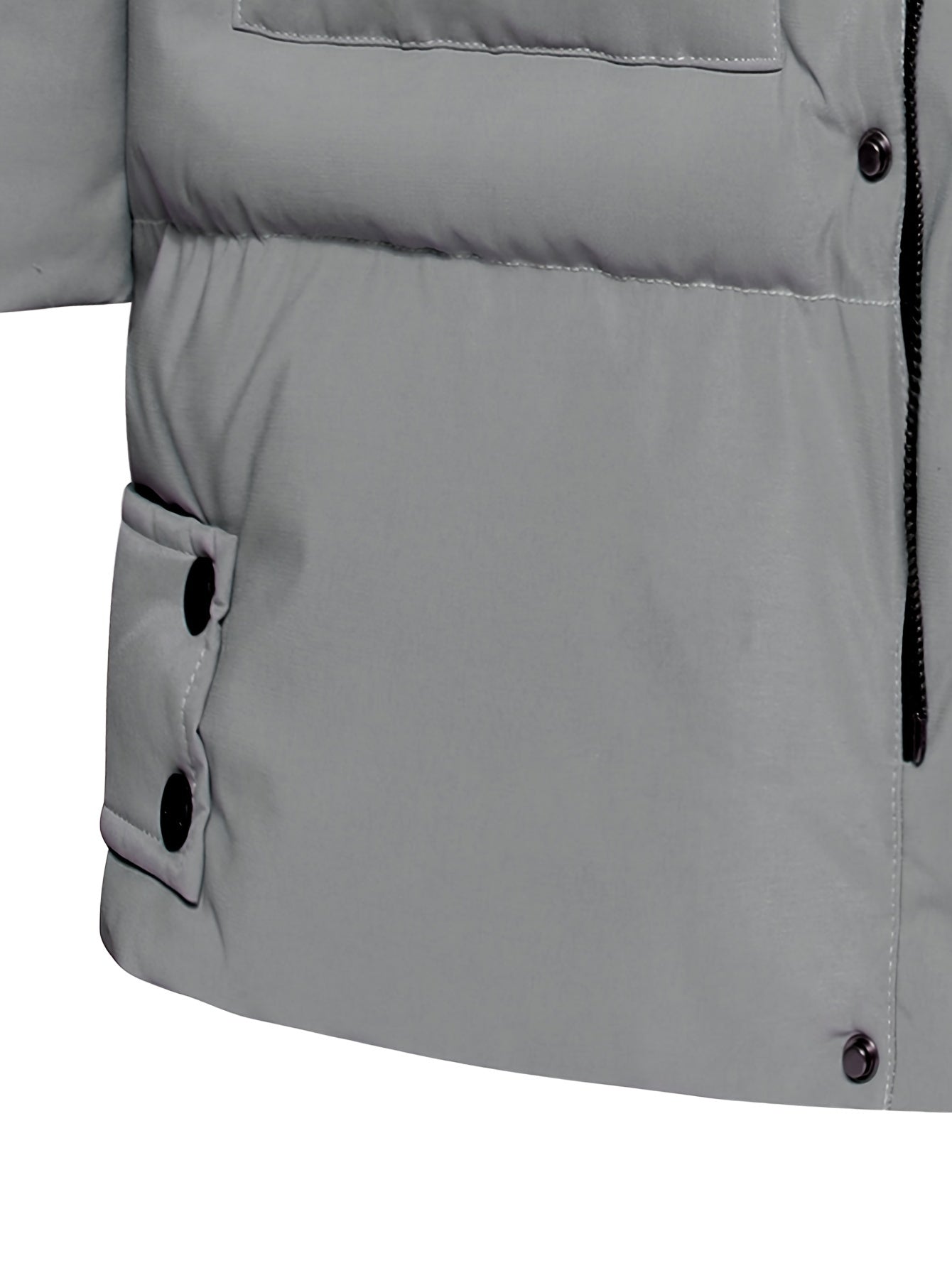 Men'S Solid Color Jacket, Comfy Warm Trendy Winter Cold-Proof Outwear As Gift