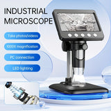 High-Definition 10.92cm Digital Microscope with 50-1000X Magnification, 8 LED Lights for Clear Image Capture - Ideal for Education, Research, Coin Appraisal & Soldering