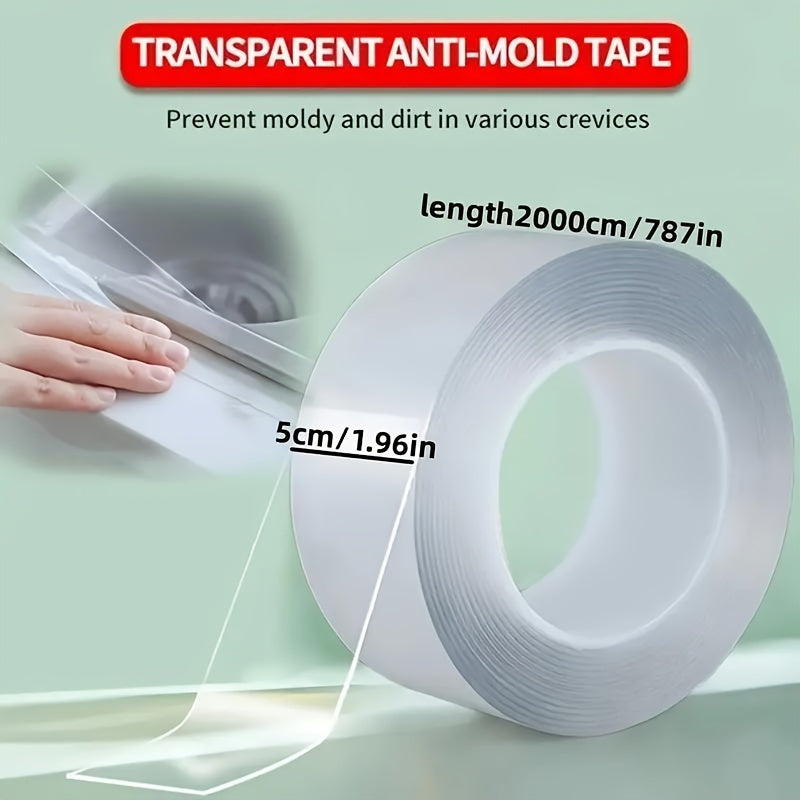 1 Roll of Heavy-Duty Window Windproof Tape - High Viscosity, Thick, Cloth-Based, Waterproof, and Cold Water Resistant for Sealing Gaps and Cracks - 19.99meter Long, Leaves No Traces, Ideal for Winter