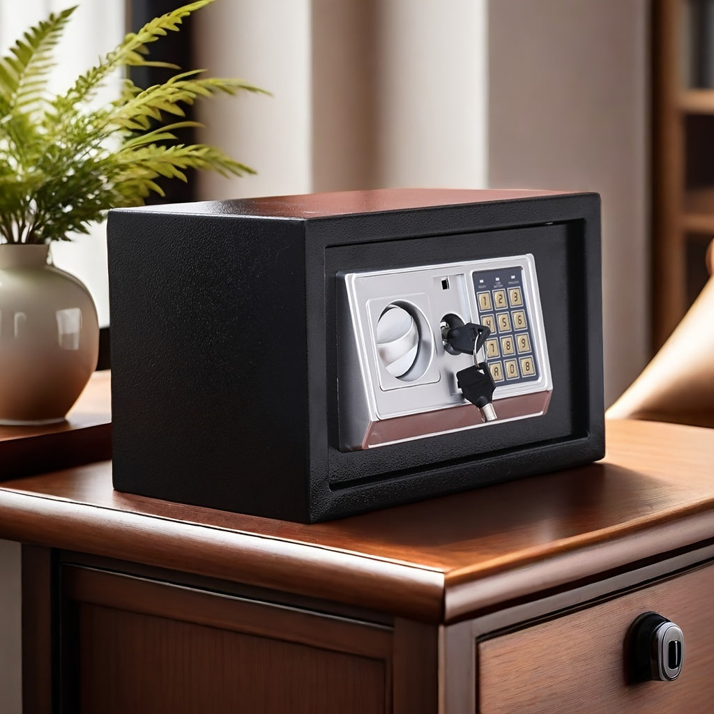 Large All-Steel Fireproof Burglar-Proof Safe with Combination Lock, Home Office Financial Cash Management Box, Jewelry Collection Safe, Wall-Mounted/ Cabinet-Mounted, Electronic Password Lock, No Battery Included