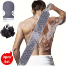 3pcs Back Scrubber Set, Exfoliating Bath Towel, Loofah Sponge, Bath Glove, Durable Body Scrubbers for Shower, Spa Massage