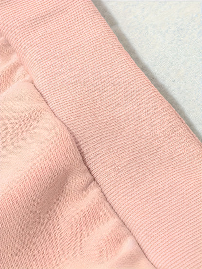 Conjunto de sudadera con capucha y pantalón ancho para niña, informal, con estampado de letras y dibujos animados, 304, poliéster elástico, corte holgado, otoño/invierno, tejido de punto, ropa juvenil, para exteriores.