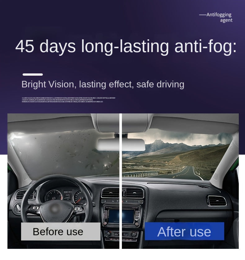Long-Lasting Anti-Fog Spray For Car Glass And Helmets, Easy Windshield And Interior Window Defogger, Clear Visibility Anti-Fogging Spray For Mirrors, Glasses, And Reflective Surfaces