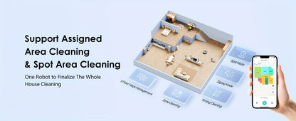 Robot Vacuum And Mop Combo 5000Pa, Lubluelu L15 Robot Vacuum, Auto-Charging, 5 Maps, 30 No-go Zones, WiFi/App, 3in 1 Robot Vacuum Cleaner for Pet Hair Carpet Hard Floor