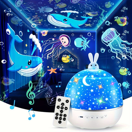 Star Projector Night Light, 15 Films 7 Colors Night Light Projector, Music Speaker Star Light Projector, Remote Timer Night Light, Ceiling Projector 360° Rotation Silent Night Light Room Decor