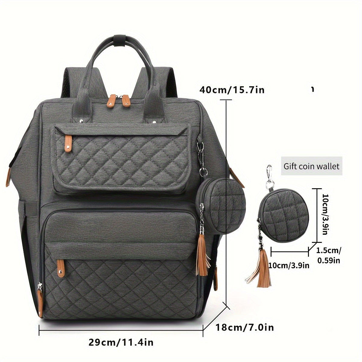 Mochila de gran capacidad, multifuncional, portátil, para mamá, con compartimentos múltiples para guardar biberones y pañales.