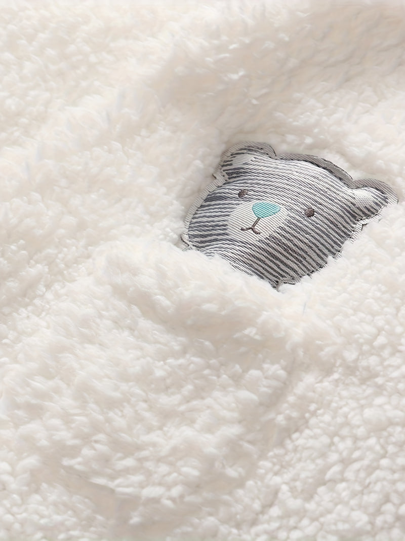 Abrigos de invierno unisex para bebé, mono con capucha y pies con forma de oso, mono de nieve para recién nacido, mono de forro polar, apto para interior y exterior.