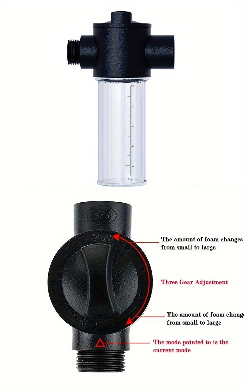 Pistola de agua de alta presión para lavado de autos, boquilla multifunción para manguera de jardín, rociador de varilla gruesa ajustable con punta de cobre chapado, adaptador universal de conexión rápida de 3/4" y 1/2" para herramientas de limpieza.