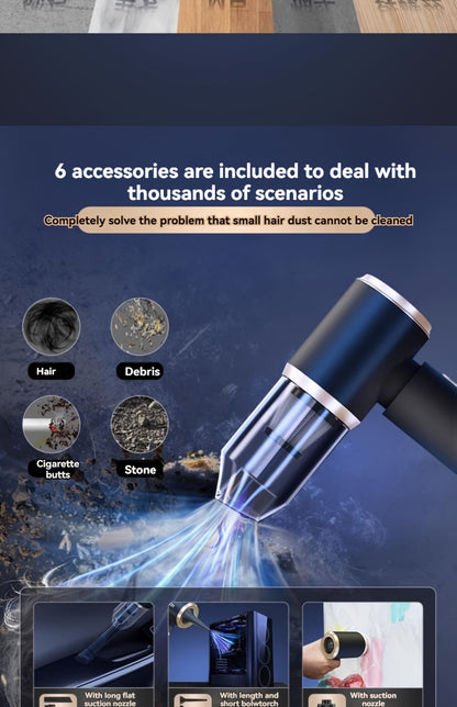2-in-1 Wireless Car Vacuum Cleaner: 4000mAh Battery, 35dB Noise Level, 0-200W Power, ≥0.4L Dust Cup Capacity