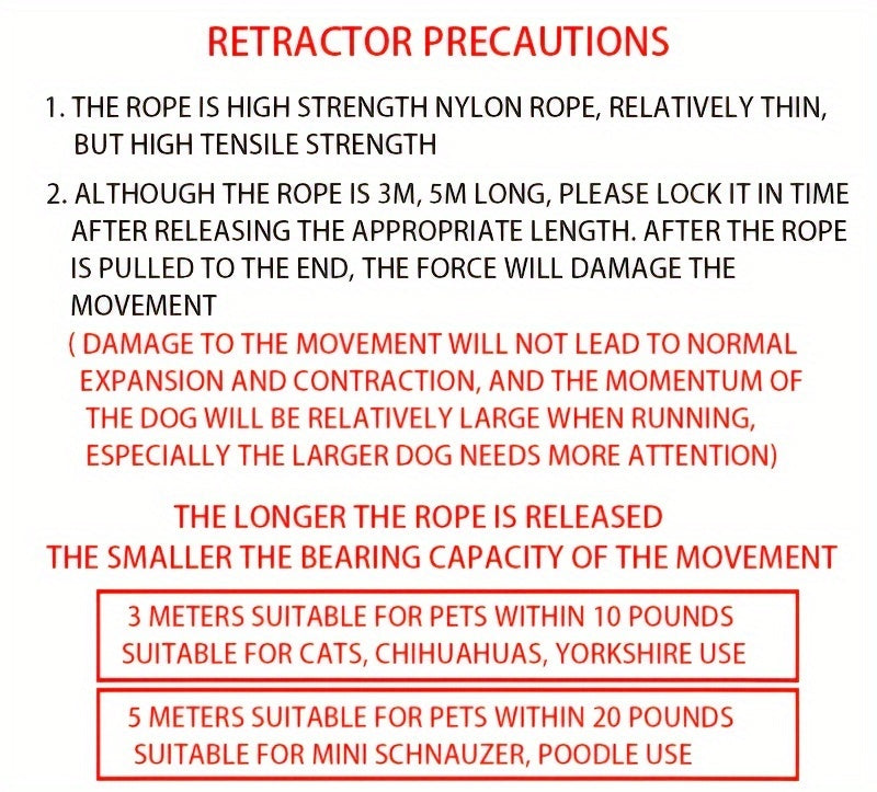 Durable Double Switch Retractable Pet Leash For Dogs - Easy Control And Comfortable Grip