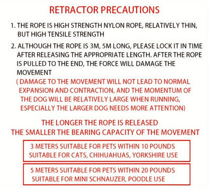 Durable Double Switch Retractable Pet Leash For Dogs - Easy Control And Comfortable Grip