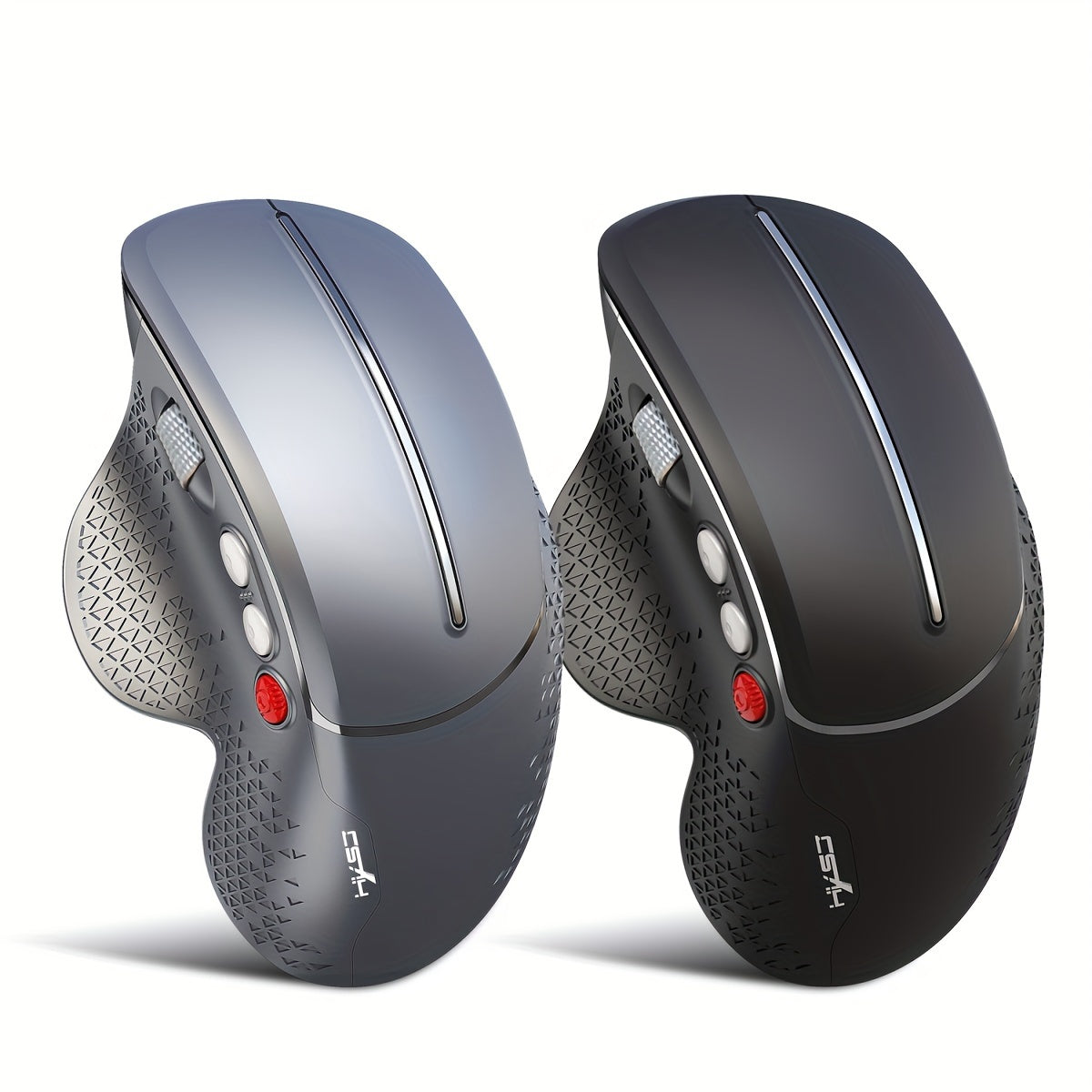 HXSJ New Ergonomic Mouse Side Metal Roller 2.4G Optoelectronic Vertical Mouse Suitable For Home Office Games Battery Not Included
