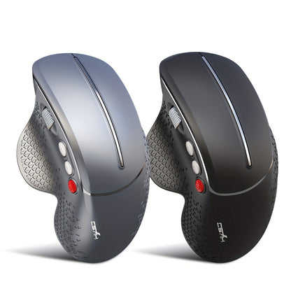 HXSJ New Ergonomic Mouse Side Metal Roller 2.4G Optoelectronic Vertical Mouse Suitable For Home Office Games Battery Not Included