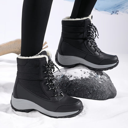 Cozy & Stylish Women's Winter Snow Boots - Warm, Non-Slip, Fashionable Mid-Calf Design with Soft Lining, Short Boots