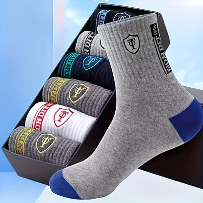 6 Pairs Men'S Thermal Crew Socks - 100%, Knit Fabric, Solid Color, Hand Wash Only - Breathable, Comfortable, Casual Fall/Winter Socks
