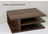 Square Wooden Fiberboard Desk Organizer - Sturdy Storage Rack for Office Supplies, Printer Stand, and Home Organization with Ample Space