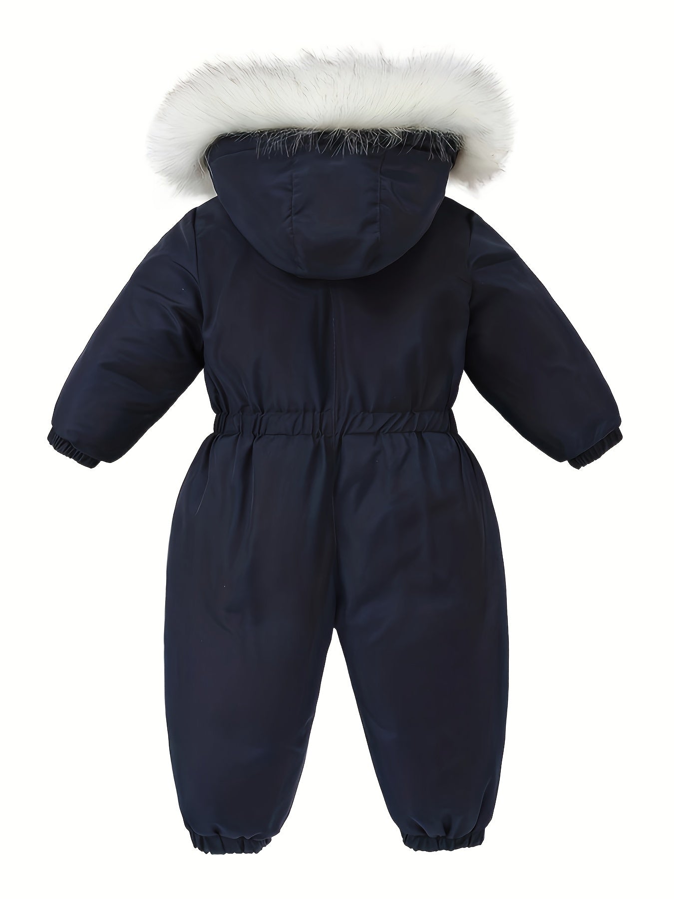 Girls' Boys' Outdoor Ski Suits Baby Winter Warm Hooded Jumpsuit with Zipper Pockets Outerwear Coat Overalls