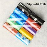 150/300/600pcs Colorful Cartoon Paw Print Dog Poop Bags, Leak-proof Pet Waste Bags Mixed Color Pack