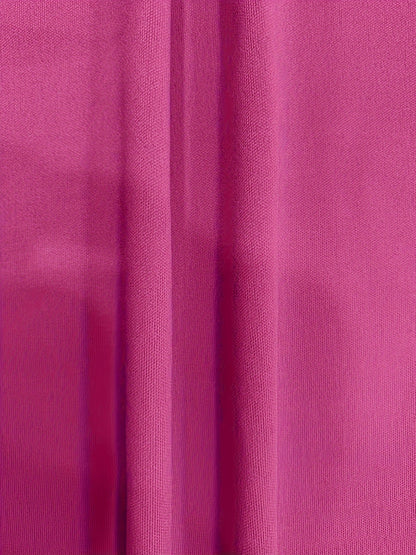 Conjunto de dos piezas de túnica y pantalón de cuello redondo de manga larga lisa para mujer de talla grande.