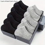 5/10/12 Pairs Comfy Ankle Socks, Solid Color Ankle Sock Pack, Women's Stockings & Hosiery