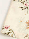 Floral Print Crew Neck Dress, Elegant Half Sleeve Maxi Swing Dress For Spring &amp; Summer, Women's Clothing