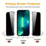 3 protectores de pantalla de privacidad para iPhone 11, 12, 13, 14 y 15 Pro Max, vidrio templado antiespía para iPhone 15 y 14 Plus