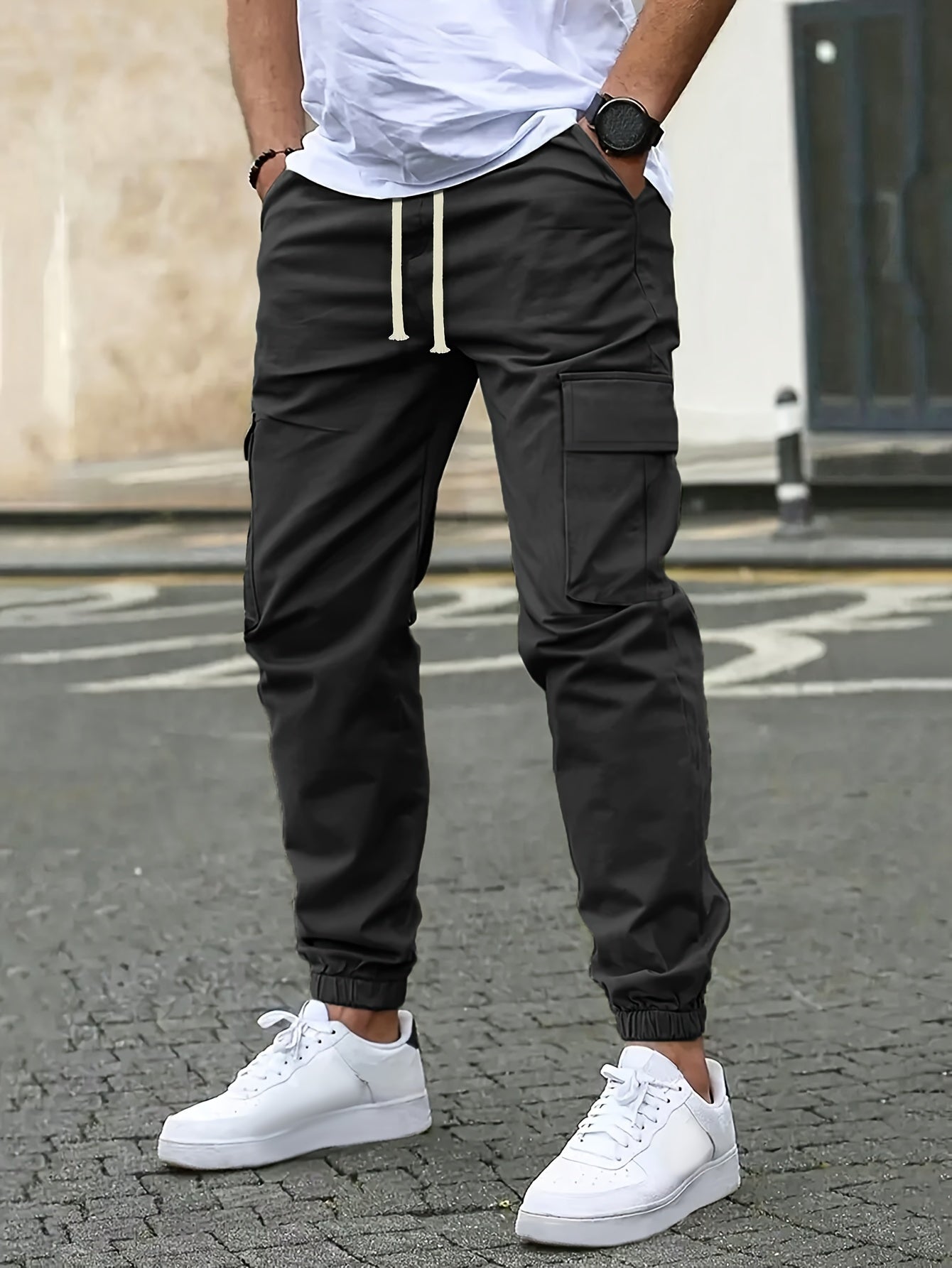 Pantalones cargo elegantes para hombre: cómodos, transpirables y prácticos con múltiples bolsillos laterales para actividades al aire libre de verano, senderismo, acampada y viajes.