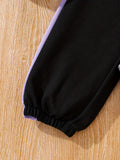 Conjunto deportivo de 3 piezas para niña: sudadera con capucha, camiseta de tirantes y pantalón deportivo. Versátil y cómodo para uso informal al aire libre. Ideal como regalo.