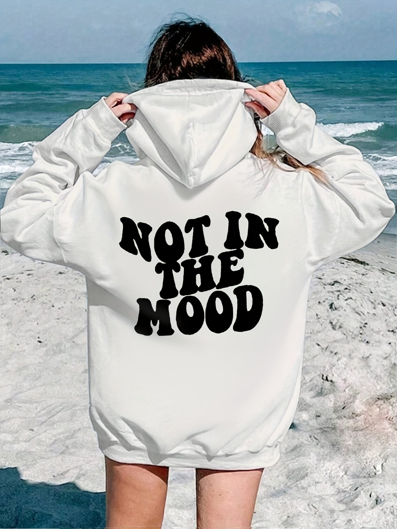 Girls' Cozy Hooded Sweatshirt - Casual Long Sleeve Pullover with Letter Print, Perfect for Fall/Winter - Machine Washable