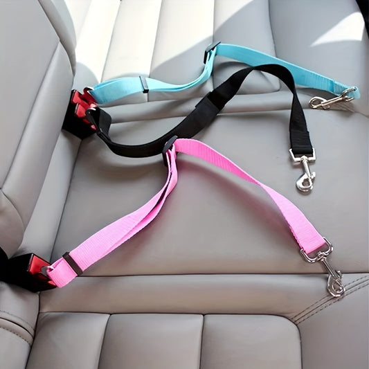 Cinturón de seguridad retráctil para perros y gatos, ajustable, para coche