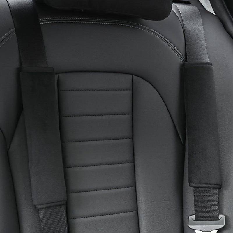 2pcs Soft Plush Car Seat Belt Shoulder Pads - Fit, Comfortable Safety Belt Covers for All Seasons