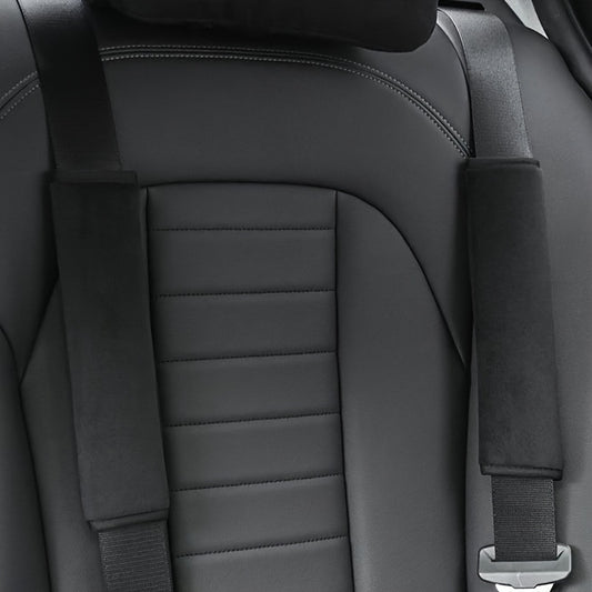 2pcs Soft Plush Car Seat Belt Shoulder Pads - Fit, Comfortable Safety Belt Covers for All Seasons