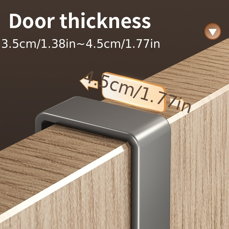 1 perchero metálico elegante para colgar sobre la puerta. Fácil de instalar, no requiere taladros. Organizador de almacenamiento moderno para dormitorio, baño y cocina. Ideal para colgar bolsos, zapatos y más.