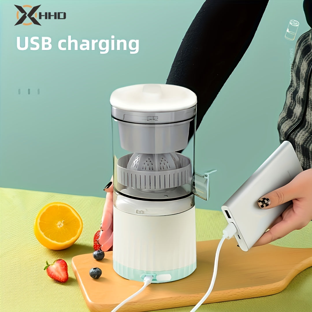 HHD Portable Citrus Juicer - Multi-Functional, Automatic Orange & Lemon Squeezer with Detachable Design, USB Rechargeable Battery, Food-Grade PP Material, Button Control - Ideal for Fresh Juice at Home, Home Juice Making|Mode
