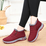 Cozy & Stylish Women's Winter Boots - Waterproof, Non-Slip, Warm Fleece-Lined Slip-On Sneakers with Soft Sole for Comfortable Walking | Casual Low-Top Design, Solid Color, Easy Care