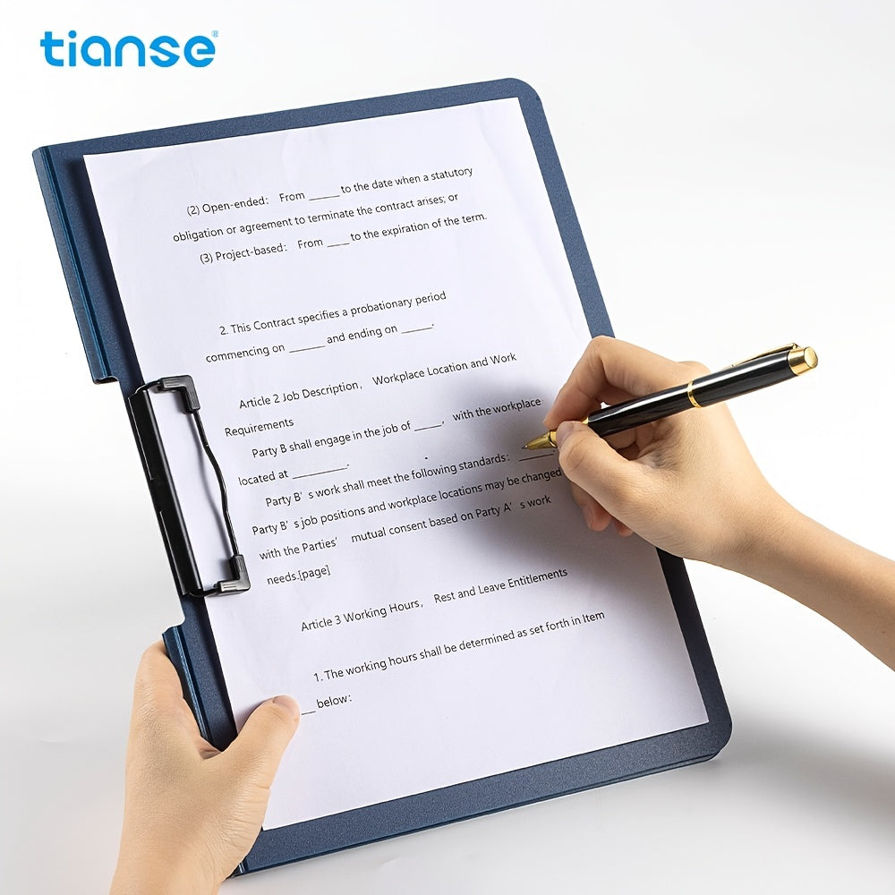 1/4/6pcs TIANSE Clipboard Folder, A4 Size File Folder Clipboards Single Clip, 100 Sheet Capacity, Waterproof Material, Portable File Storage for Nurses, Office, School, Home, Meeting
