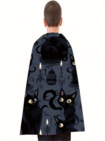 Kids' Halloween Superhero Cape - Storytelling Cloak for Boys & Girls, Perfect for Parties & Dress-Up, Polyester, Hand Washable (3-6 Years)