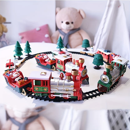 Deluxe Electric Christmas Train Set - Diecast Model Railroads with Realistic Details, Educational Toy for Youngsters, Perfect Gift for Holidays like Christmas, Halloween, and Thanksgiving