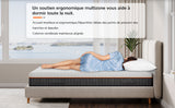 Vesgantti Foam Mattress, White, 16/18/26cm Thickness, Gel Memory Foam Mattress, Zoned Support Keeps You Well Aligned
