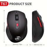 HXSJ - T67 Office Wireless Mouse, 2.4 G Wireless Connection For Birthday/friend Gift