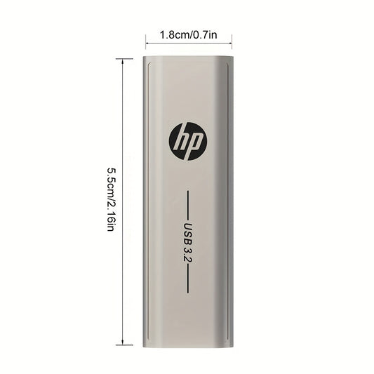 Unidad flash USB 3.2 de alta velocidad HP - Metálica, interfaz dual tipo A y C, almacenamiento portátil para música y archivos, compatible con Windows y macOS, disponible en 64 GB, 128 GB y 256 GB