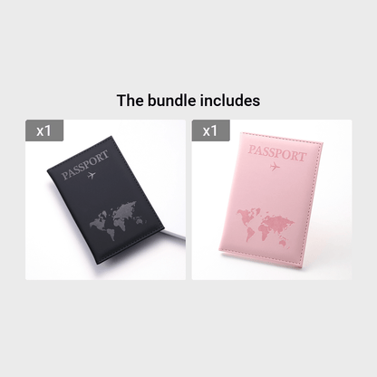 1pc Minimalist PU Leather Travel Passport Holder, Ticket Holder