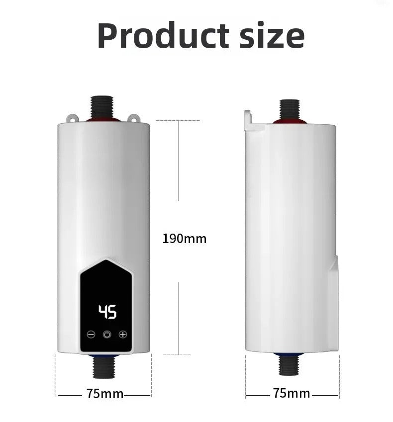 Instant Water Heater 220V 3000W-5500W Portable Electric Heaters for Bathroom Hot Water Shower and Home Kitchen Heating