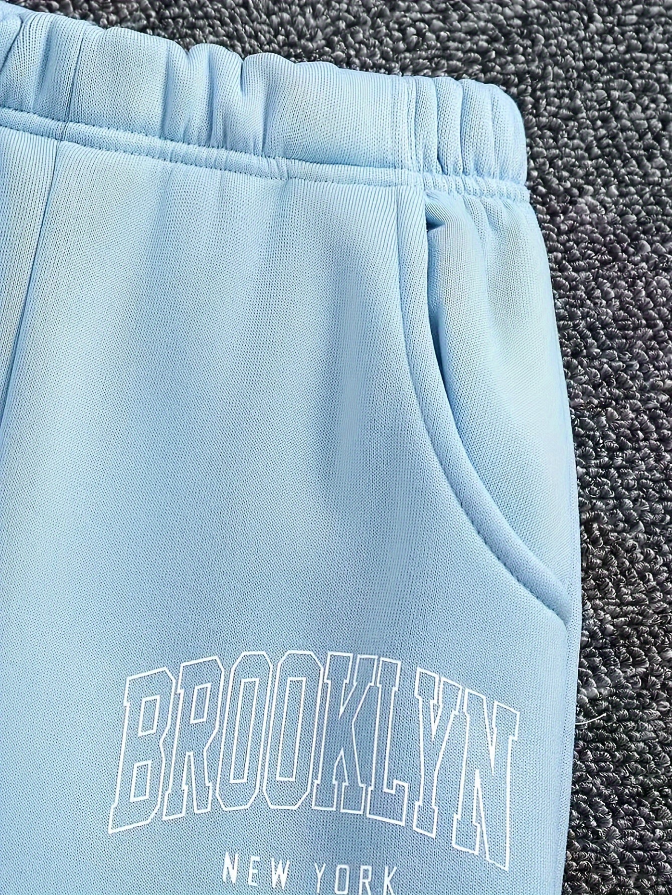 Tween Girls 2pcs/set Casual outdoor Comfy Outfit, BROOKLYN Print Long Sleeve Sweatshirt & Sweatpants For Spring & Fall Sports Daily Wear