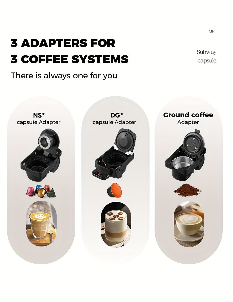 Cafetera de cápsulas 3 en 1 CAFELFFE, control de temperatura (caliente/frío), calentamiento, compatible con Dolce Gusto y café molido, cafetera automática para la cocina del hogar, gran regalo para Halloween, Navidad o Año Nuevo