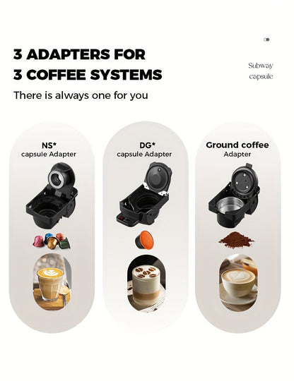 Cafetera de cápsulas 3 en 1 CAFELFFE, control de temperatura (caliente/frío), calentamiento, compatible con Dolce Gusto y café molido, cafetera automática para la cocina del hogar, gran regalo para Halloween, Navidad o Año Nuevo
