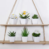 1SET-6pcs Simulation Plant Pot Set, Suitable for Home, Table Center Decoration, Office Desktop Decoration, Real Touch, Artificial Mini Succulent Pot
